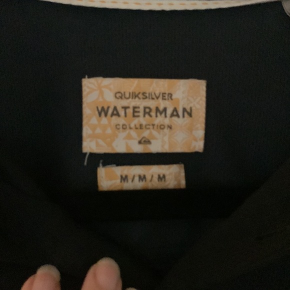 EUC Black polo from quicksilver waterman collection - Picture 2 of 5